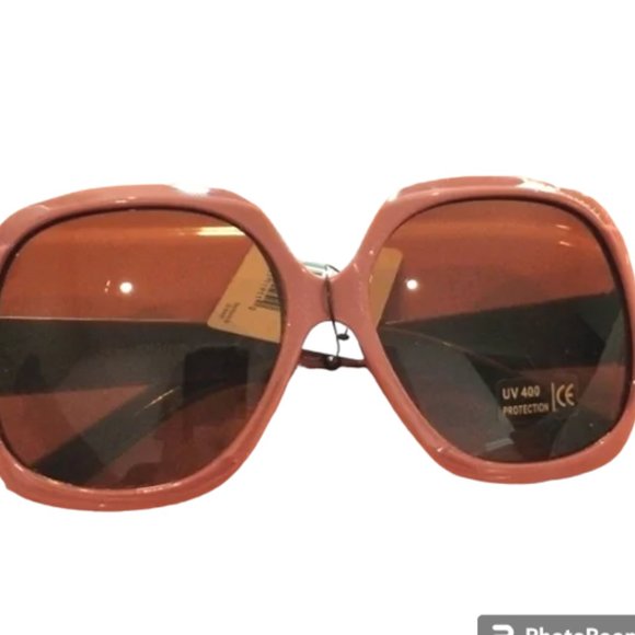 Sunglasses Light Brown Tan Oversized Round Square Rectangle Full Rim - Picture 13 of 15